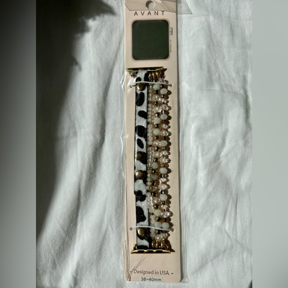 Lisa Animal Print Beaded Smart Watch Band - Picture 2 of 7